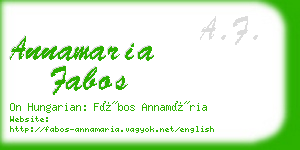 annamaria fabos business card